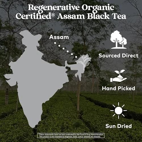 ORGANIC INDIA Purely Assam Black Tea 18 Bags | USDA Organic, Regenerative Certified thumbnail 3