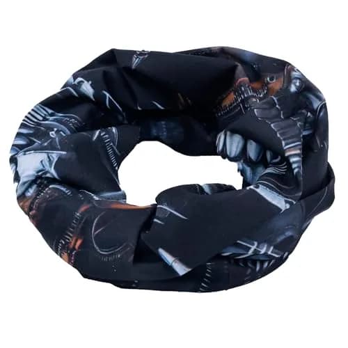Obacle Skull Mechanical Face Black Half Mask for Dust, Wind, UV Sun Protection thumbnail 4