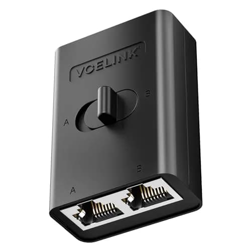 VCELINK 1000Mbps Passive Ethernet Selector Switch, 2-Pack | 1Gbps Speed, Plug-and-Play thumbnail 1