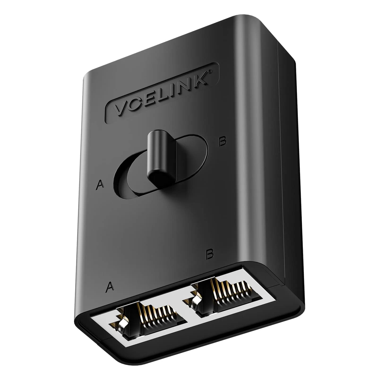 VCELINK 1000Mbps Passive Ethernet Selector Switch, 2-Pack | 1Gbps Speed, Plug-and-Play