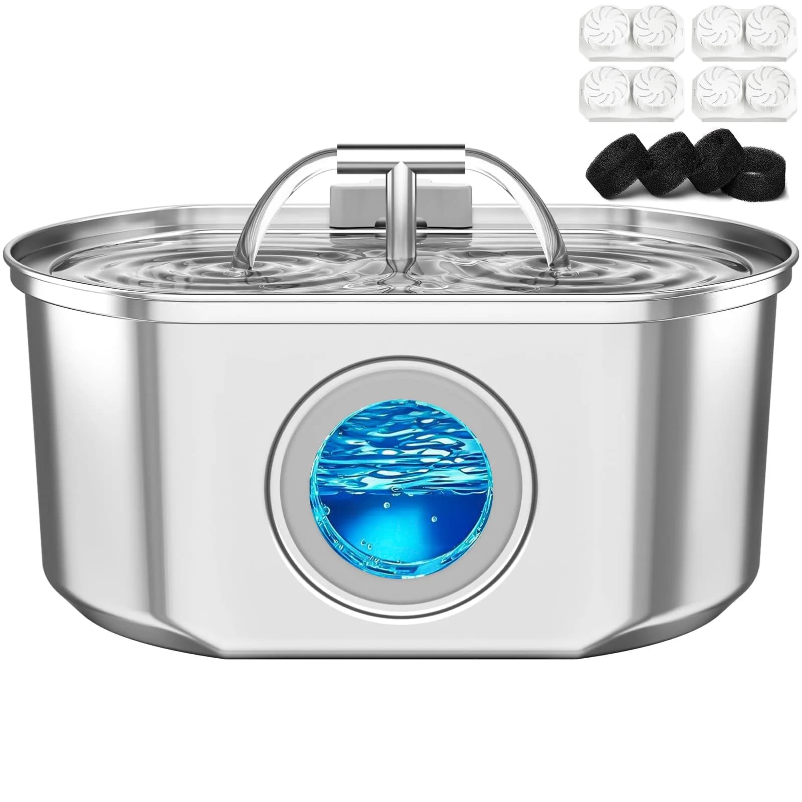 Neareal Cat Water Fountain Stainless Steel 3.2L | Durable, Quiet & Easy to Clean - main product image