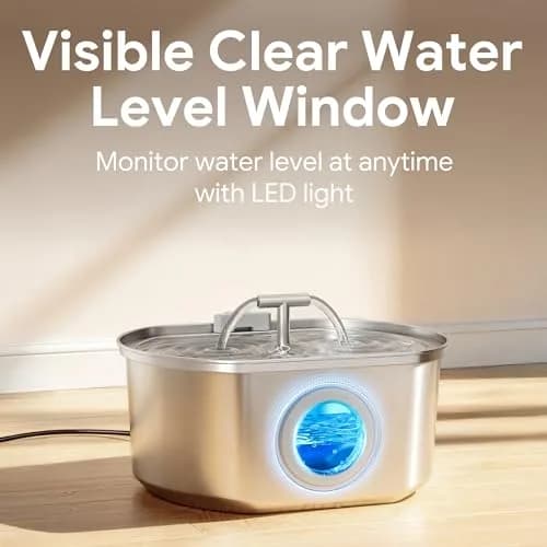 Neareal Cat Water Fountain Stainless Steel 3.2L | Durable, Quiet & Easy to Clean thumbnail 2