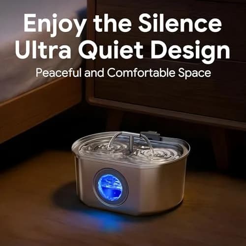 Neareal Cat Water Fountain Stainless Steel 3.2L | Durable, Quiet & Easy to Clean thumbnail 3