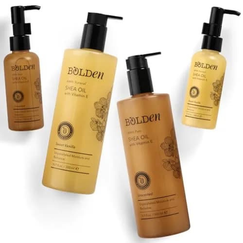 BOLDEN Sweet Vanilla Shea Body Oil with Vitamin E 499ml (16.9 Fl Oz) | Deeply Moisturizes Dry Skin, Helps Improve Stretch Marks & Scars thumbnail 6