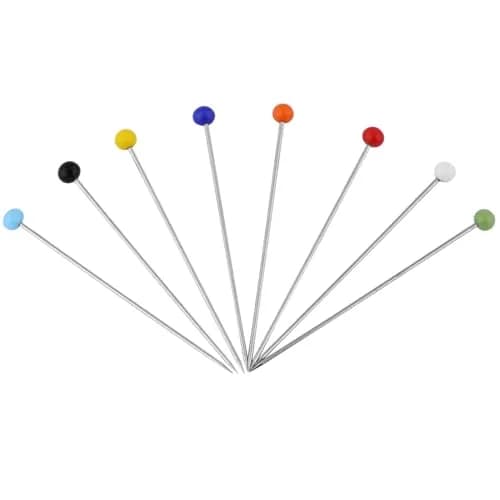 Zerodis Sharp Pin 30mm Multicolor Glass Ball Head Sewing Needles | Wide Application, 800/1000 pcs thumbnail 2