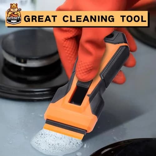 REXBETI Upgraded Razor Blade Scraper Tool | 7 Metal & 150 Plastic Blades for Glass, Stovetop, Walls thumbnail 3