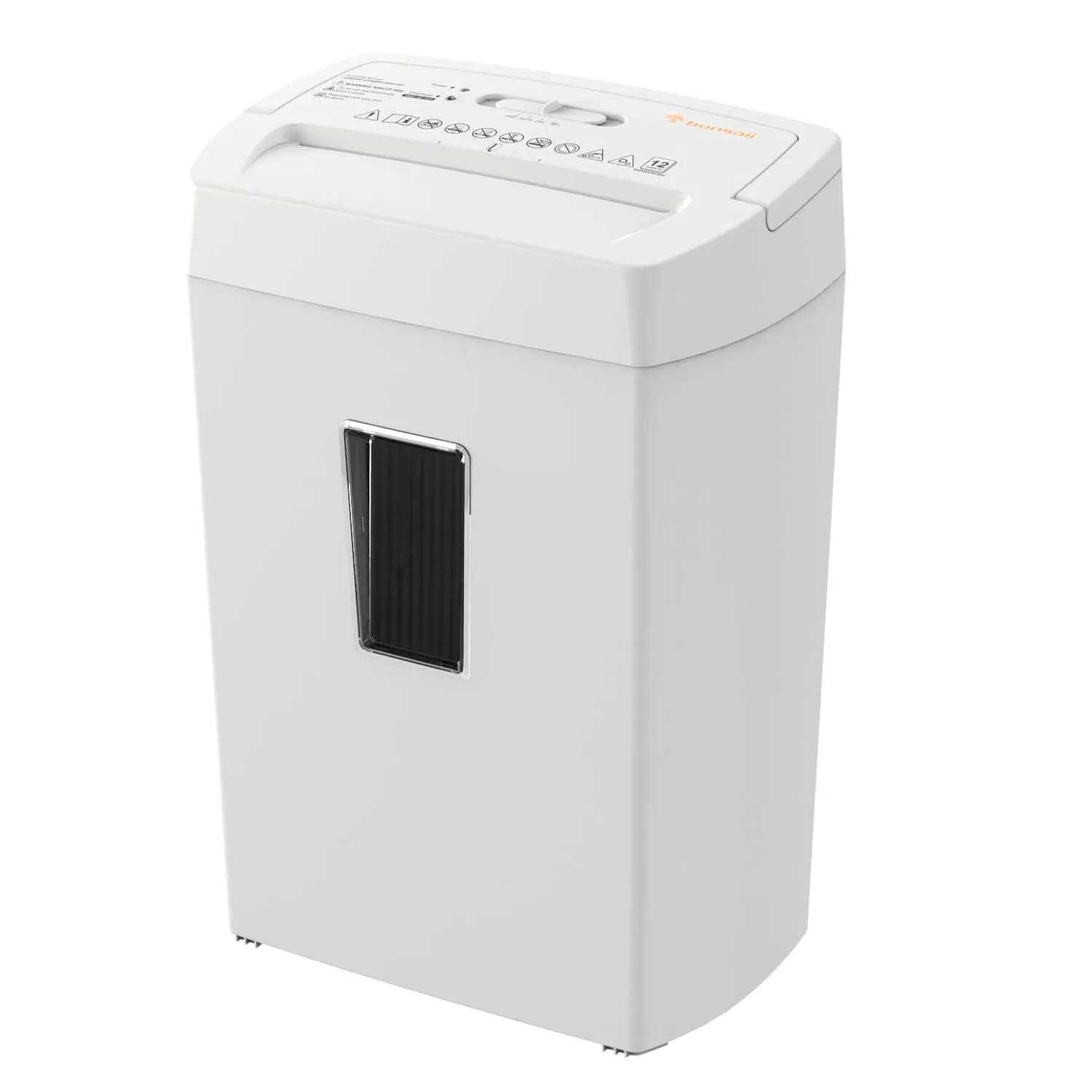 Bonsaii 12-Sheet Cross Cut Paper Shredder 5.46 kg (12 lb) | P-4 Security for Home Office Documents — White / Large