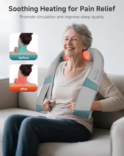 Snailax Cordless Neck Massager with Heat | Rechargeable Deep Tissue Shiatsu for Pain Relief (70-120 chars) thumbnail 5