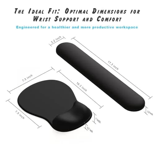 DEMON CHEST ErgoComfort Gel Wrist Rest Mouse Pad Set Mint 10.2 x 7.9 in | Premium Lycra Surface for Smooth Mouse Movements thumbnail 7