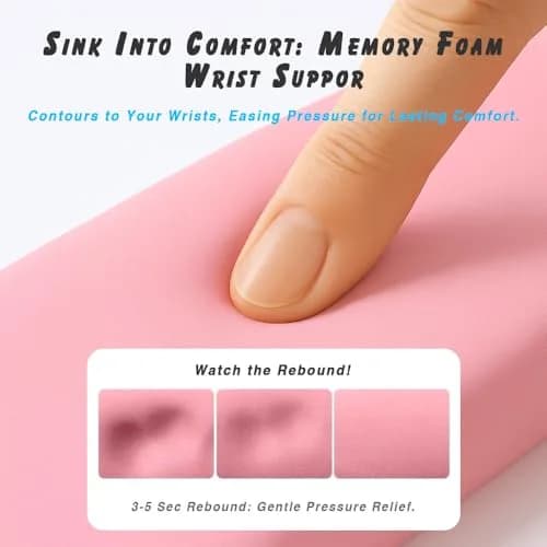 DEMON CHEST ErgoComfort Gel Wrist Rest Mouse Pad Set Mint 10.2 x 7.9 in | Premium Lycra Surface for Smooth Mouse Movements thumbnail 3