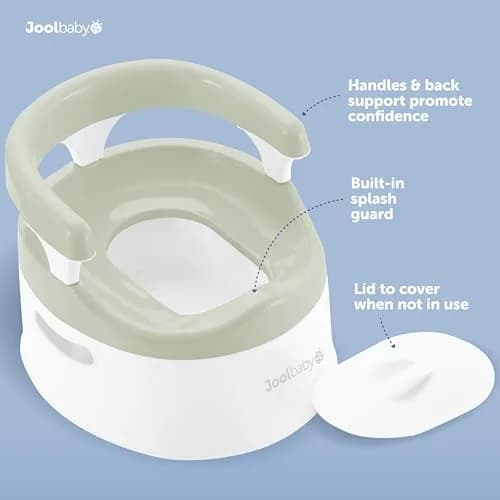 Jool Baby Potty Chair for Toddler Toilet Training | Splash Guard & Back Support (Sage) thumbnail 3