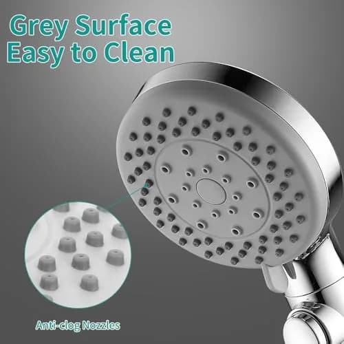 DOILIESE Handheld Shower Head with 79" Extra Long Hose 7 Modes, Chrome | High Pressure & Water Saving thumbnail 5