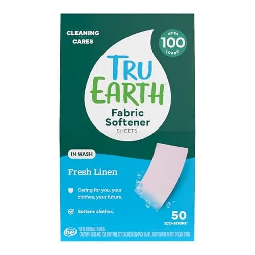 Tru Earth Fabric Softener Sheets Fresh Linen | Eco-Friendly Laundry Solution for All Machines thumbnail 1