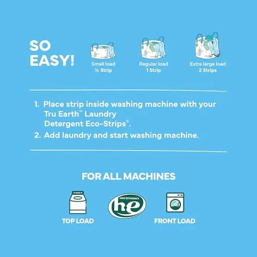 Tru Earth Fabric Softener Sheets Fresh Linen | Eco-Friendly Laundry Solution for All Machines thumbnail 6