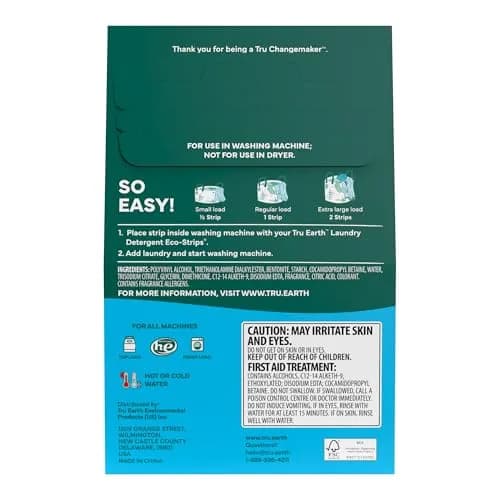 Tru Earth Fabric Softener Sheets Fresh Linen | Eco-Friendly Laundry Solution for All Machines thumbnail 2