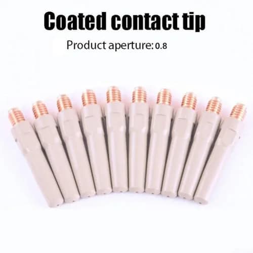 Cloudpower MIG Welding Tips 10PCS Non-Stick Coating Torch Accessory 45X0.8mm Metal Nozzles thumbnail 4
