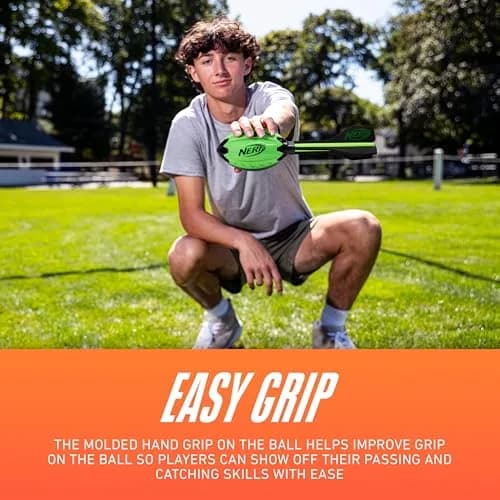 Nerf Elite Vortex Aero Howler Foam Football Green | Whistling Flight, Long-Distance Spiral Throws, Textured Grip Design thumbnail 5
