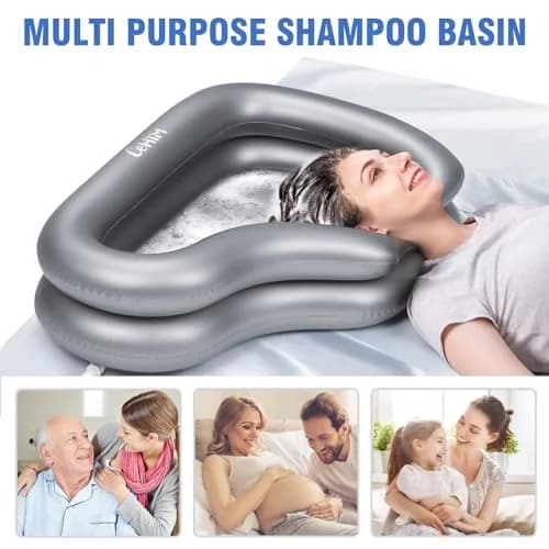 Cehim Inflatable Shampoo Basin for Elderly Bedside Hair Washing | Portable, Leak-Proof, Quick Inflatable (32.8 x 22 x 7.08 inches) thumbnail 6