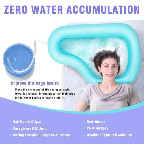 Cehim Inflatable Shampoo Basin for Elderly Bedside Hair Washing | Portable, Leak-Proof, Quick Inflation thumbnail 2