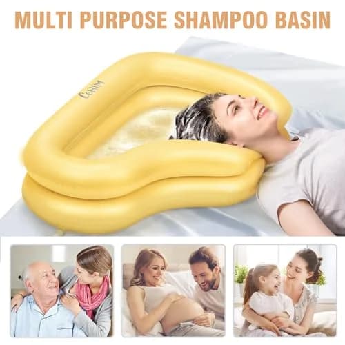 Cehim Inflatable Portable Shampoo Bowl with Drain Hose | Bedside Hair Wash Solution for Elderly & Disabled thumbnail 6