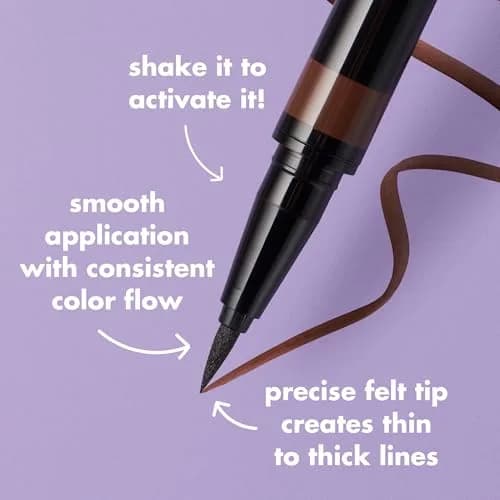 e.l.f. H2O Proof Eyeliner Pen Deep Brown | Waterproof & Long-Lasting Felt Tip thumbnail 3