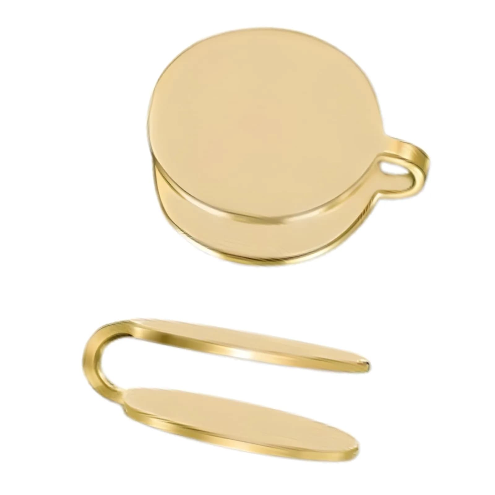 Dtexhif Black Keloid Pressure Clip-On Earrings for Women Men | 0.47 inch (1.2 cm) — Gold