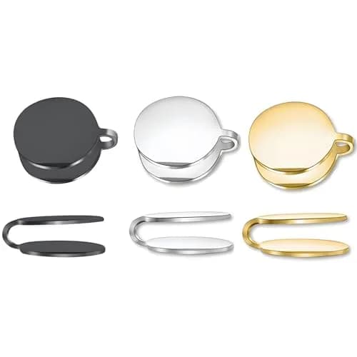 Dtexhif Silver Clip-On Earrings for Women Men | 1.2 cm (0.47 inch) Compression Earring for Swelling thumbnail 4