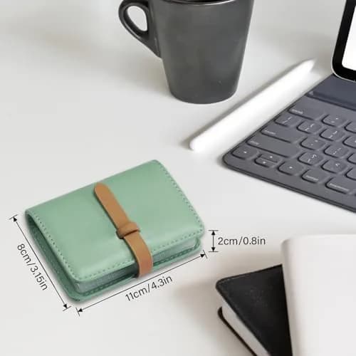 FORYEE 40-Slot PU Leather Card Holder Wallet | Slim Minimalist Design for Business & Travel thumbnail 5