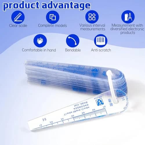 Trandraft Plastic Feeler Gauge Set 0.05mm-3mm Metric 21 Leaves | Precision Measuring Tool for Grooves and Holes thumbnail 3