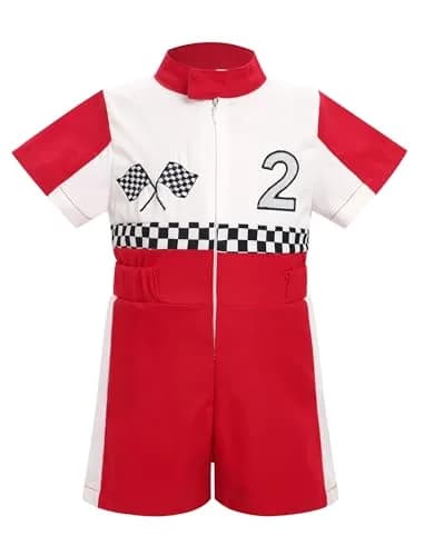 IWEMEK Baby Race Car Driver Jumpsuit for 2nd Birthday | Red-2Y (18-24 Months) thumbnail 1