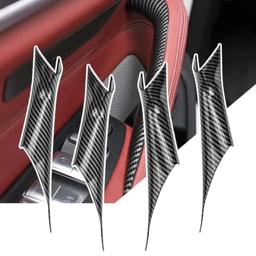 Jaronx Carbon Fiber Pattern Door Handle Covers 4 Pieces | For BMW 5 Series G30 G31 F90 M5 2017-2022 thumbnail 1