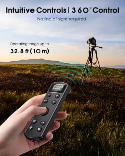 Hanpusen Rechargeable Wireless Camera Remote Control with OLED Screen for Sony Cameras | 10m (32.8ft) Range thumbnail 4