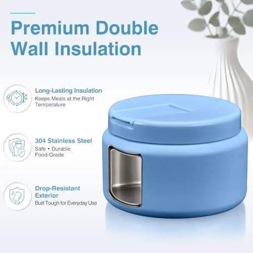 Reeple 13.5oz Kids Jar for Hot Food | Leak-Proof Vacuum Insulated Stainless Steel Lunch Container thumbnail 3