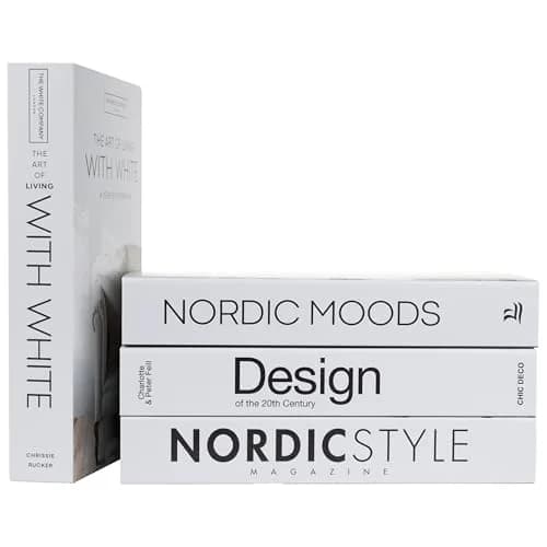 PROBENEX 4 Pcs Decorative Books | Faux Black Coffee Table & Shelf Decor | Modern Home Accent thumbnail 1
