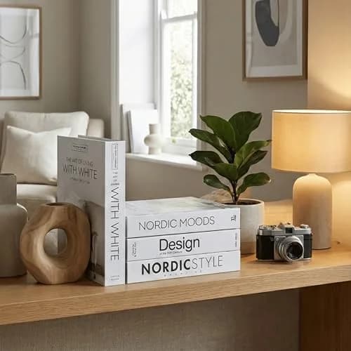 PROBENEX 4 Pcs Decorative Books | Faux Black Coffee Table & Shelf Decor | Modern Home Accent thumbnail 5