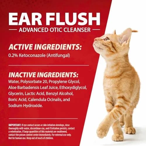 Jeffers Ear Flush for Dogs, Cats & Puppies 8 oz | Gentle Ear Cleaning Solution with Ketoconazole thumbnail 7