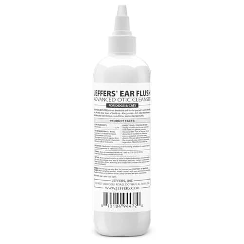 Jeffers Ear Flush for Dogs, Cats & Puppies 8 oz | Gentle Ear Cleaning Solution with Ketoconazole thumbnail 3