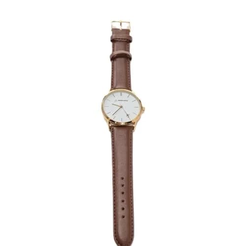 Boeing Men's Rotating Plane Watch (Gold/Brown) | Aerospace-Inspired Timepiece with Genuine Leather Strap thumbnail 1