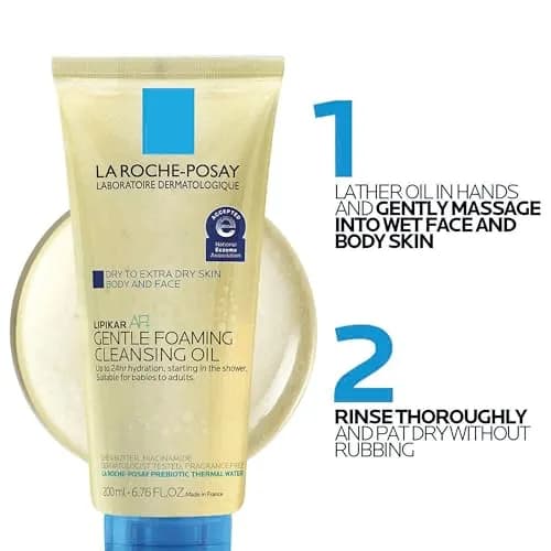 La Roche-Posay Lipikar AP+ Gentle Foaming Cleansing Oil 200ml (6.76 Fl Oz) | Fragrance-Free Hydration for Dry, Sensitive Skin thumbnail 9