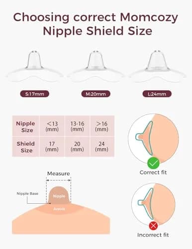 Momcozy Nipple Shields for Breastfeeding Newborn, Flower Shaped 20mm (2 Pairs) | BPA/BPS Free Silicone for Latching Support thumbnail 4