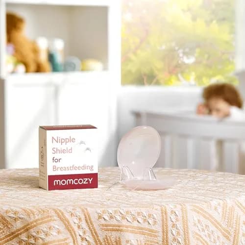 Momcozy Ultra-Thin Nipple Shields 17mm | Food-Grade Silicone with Carry Case for Comfortable Nursing thumbnail 2