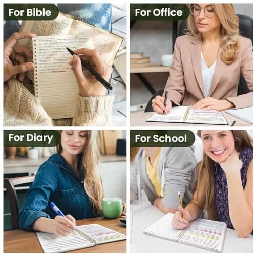 Taja 6 Pack Lined Notebooks for Work Hardcover Spiral Journal 156g (5.7" x 7.9") | Bulk Value for Office & Students thumbnail 7