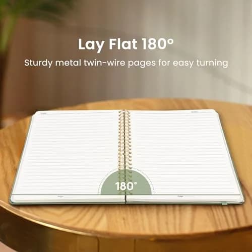 Taja 6 Pack Lined Notebooks for Work Hardcover Spiral Journal 156g (5.7" x 7.9") | Bulk Value for Office & Students thumbnail 4