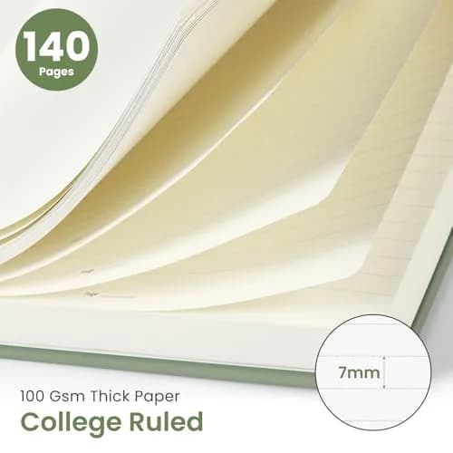 Taja 6 Pack Lined Notebooks for Work Hardcover Spiral Journal 1.83 kg (4.05 lb) | Premium Paper for Office & Students thumbnail 2