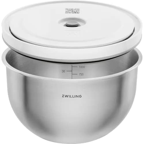 ZWILLING Fresh & Save Stainless Steel Vacuum Bowl Medium 1.85L (62.5 fl oz) | Airtight Food Storage for Indian Kitchens thumbnail 2