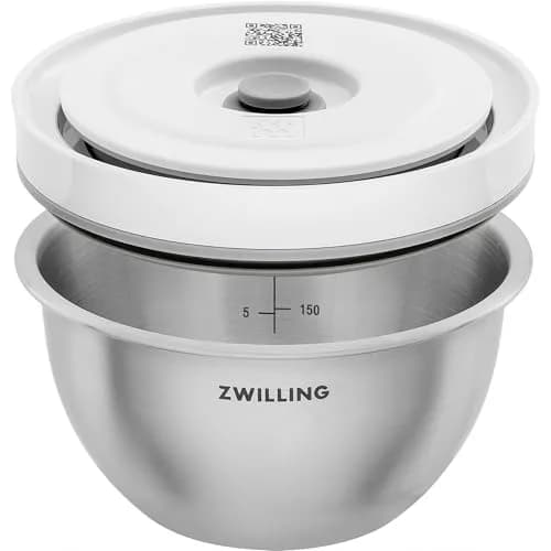 ZWILLING Fresh & Save BOWLS Vacuum Stainless Steel Bowl, Small | Airtight Food Storage for Meal Prep & Leftovers thumbnail 2