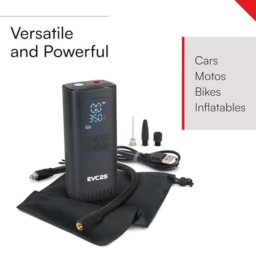 VIAIR EVC25 Rechargeable Tire Inflator 150 PSI | Cordless Air Compressor for Cars, Bikes, Balls thumbnail 2