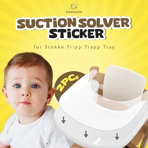 Gembebe Suction Solver Sticker for Stokke Tripp Trapp Tray 2pcs | Safe Adhesive Placemat Enhances Suction thumbnail 2