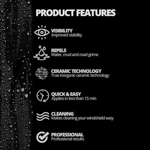 CERAKOTE Ceramic Glass Coat Pro Pack 20 Wipes | Hydrophobic Windshield Treatment for Enhanced Visibility thumbnail 4