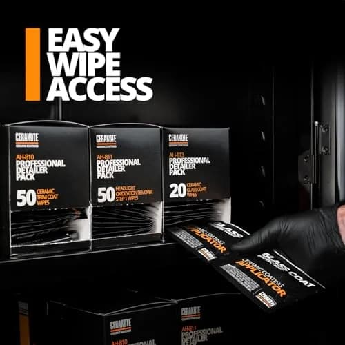 CERAKOTE Ceramic Glass Coat Pro Pack 20 Wipes | Hydrophobic Windshield Treatment for Enhanced Visibility thumbnail 3